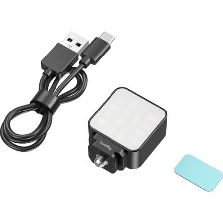 SmallRig 5446 - mała lampa LED z magnesem do kamer sportowych i smartfonów - zawartość zestawu